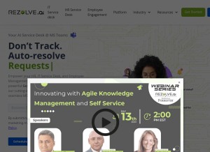 How rezolve.ai looks like on a tablet such as an iPad.