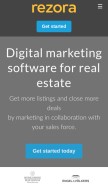 How rezora.com looks like on a mobile device such as an iPhone.