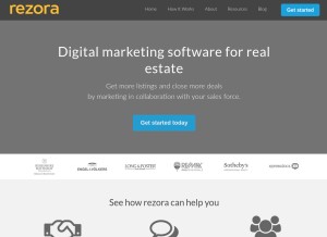 How rezora.com looks like on a tablet such as an iPad.