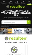How rezulteo.fr looks like on a mobile device such as an iPhone.