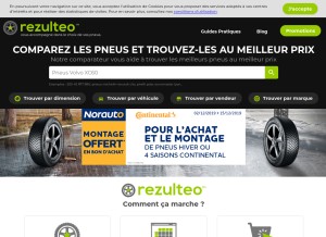 How rezulteo.fr looks like on a tablet such as an iPad.