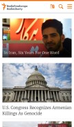 How rferl.org looks like on a mobile device such as an iPhone.