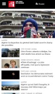 How rfi.fr looks like on a mobile device such as an iPhone.