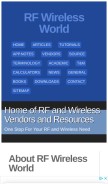 How rfwireless-world.com looks like on a mobile device such as an iPhone.