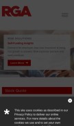 How rgare.com looks like on a mobile device such as an iPhone.