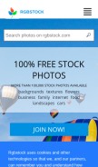 How rgbstock.com looks like on a mobile device such as an iPhone.