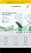 How rhinoshield.io looks like on a mobile device such as an iPhone.