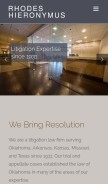 How rhodesokla.com looks like on a mobile device such as an iPhone.