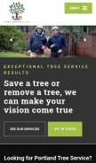 How rhtreeservice.com looks like on a mobile device such as an iPhone.