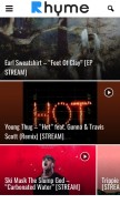How rhymehiphop.com looks like on a mobile device such as an iPhone.