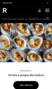 How ricardocuisine.com looks like on a mobile device such as an iPhone.