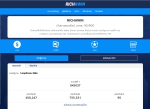 How richawin.net looks like on a tablet such as an iPad.
