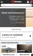 How richelieu.com looks like on a mobile device such as an iPhone.