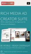 How richmediaads.com looks like on a mobile device such as an iPhone.