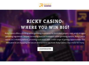 How ricky-casino-australia.weebly.com looks like on a tablet such as an iPad.