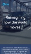 How ridewithvia.com looks like on a mobile device such as an iPhone.