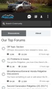 How ridgelineownersclub.com looks like on a mobile device such as an iPhone.