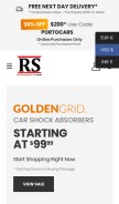 How ridingsports.com looks like on a mobile device such as an iPhone.