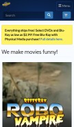 How rifftrax.com looks like on a mobile device such as an iPhone.