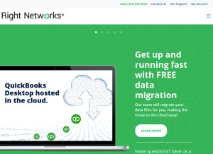 How rightnetworks.com looks like on a tablet such as an iPad.