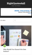 How rightquotes4all.com looks like on a mobile device such as an iPhone.