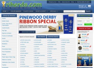 How riherds.com looks like on a tablet such as an iPad.