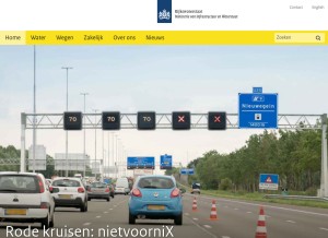 How rijkswaterstaat.nl looks like on a tablet such as an iPad.