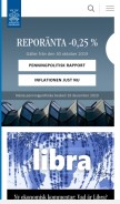 How riksbank.se looks like on a mobile device such as an iPhone.