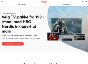How rikstv.no looks like on a tablet such as an iPad.