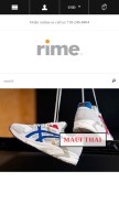 How rimenyc.com looks like on a mobile device such as an iPhone.