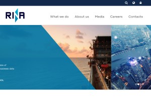 How rina.org looks like on a tablet such as an iPad.