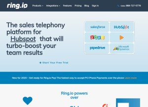 How ringio.com looks like on a tablet such as an iPad.