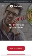 How ringpartner.com looks like on a mobile device such as an iPhone.