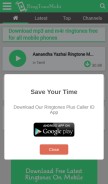 How ringtonemobi.com looks like on a mobile device such as an iPhone.
