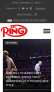 How ringtv.com looks like on a mobile device such as an iPhone.