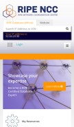 How ripe.net looks like on a mobile device such as an iPhone.