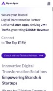 How ripenapps.com looks like on a mobile device such as an iPhone.