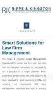 How rippe.com looks like on a mobile device such as an iPhone.