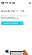 How rippling.com looks like on a mobile device such as an iPhone.