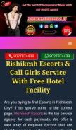 How rishikeshescort.in looks like on a mobile device such as an iPhone.