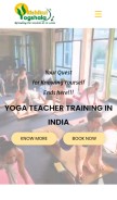 How rishikulyogshalarishikesh.com looks like on a mobile device such as an iPhone.