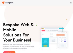How risingmax.com looks like on a tablet such as an iPad.
