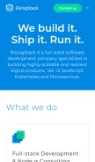 How risingstack.com looks like on a mobile device such as an iPhone.