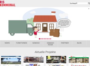 How riskommunal.net looks like on a tablet such as an iPad.