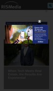 How rismedia.com looks like on a mobile device such as an iPhone.