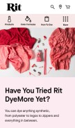 How ritdye.com looks like on a mobile device such as an iPhone.