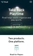 How rivall.io looks like on a mobile device such as an iPhone.