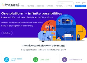 How riversand.com looks like on a tablet such as an iPad.
