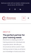 How riverstonetraining.com.sg looks like on a mobile device such as an iPhone.