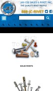 How rivetsonline.com looks like on a mobile device such as an iPhone.